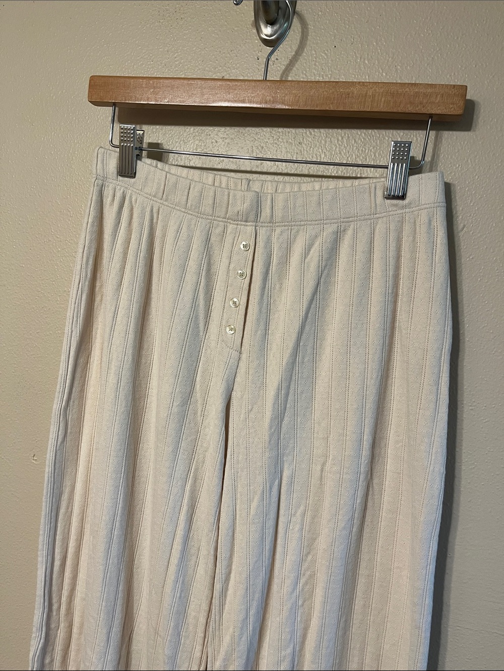 Leset Pointelle Boxer Pant in Creme